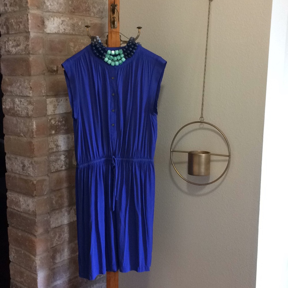 Ann Taylor Loft Airy sleeveless blue dress